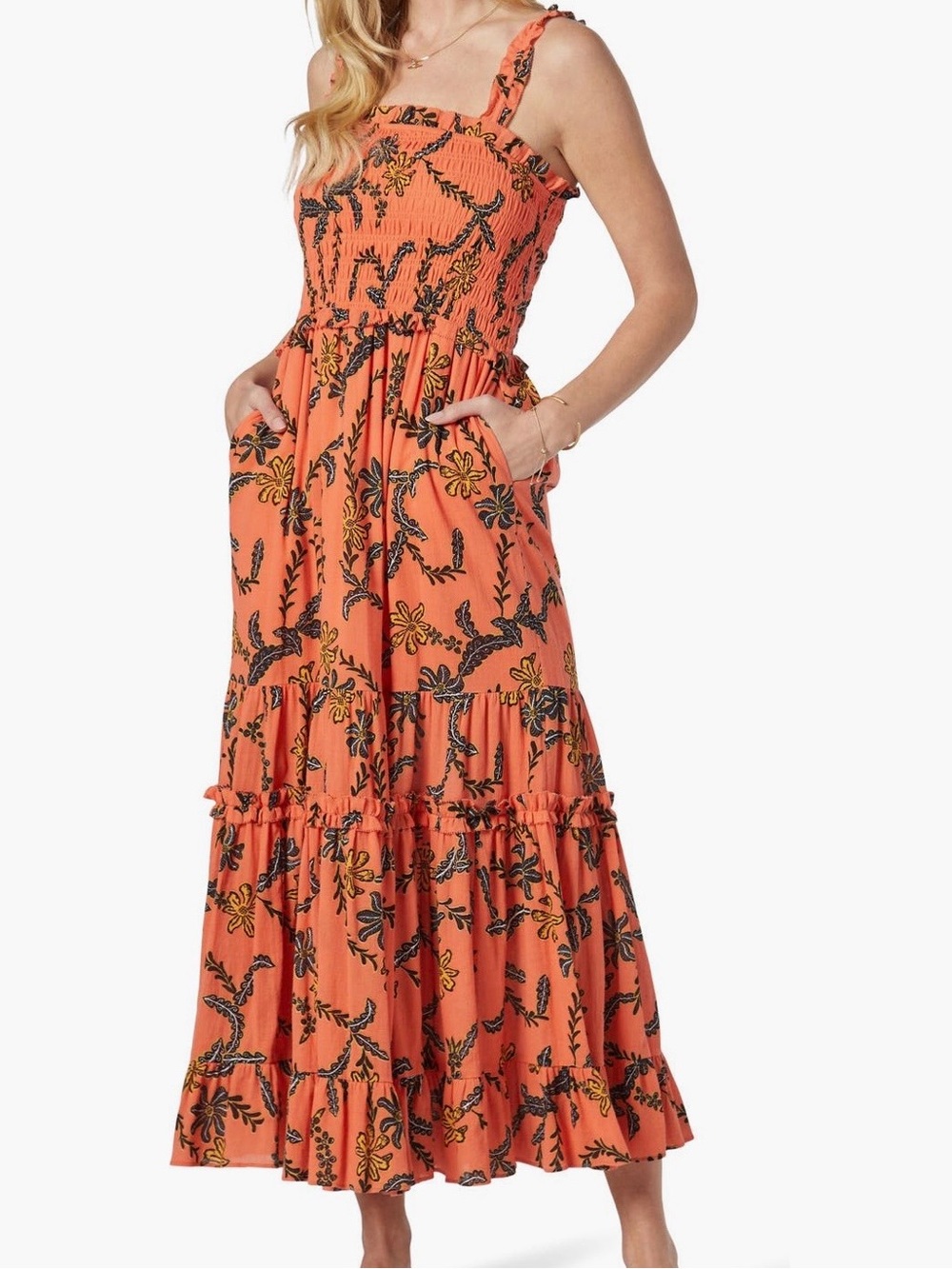 Jailene Smocked Floral Maxi Dress from Joie